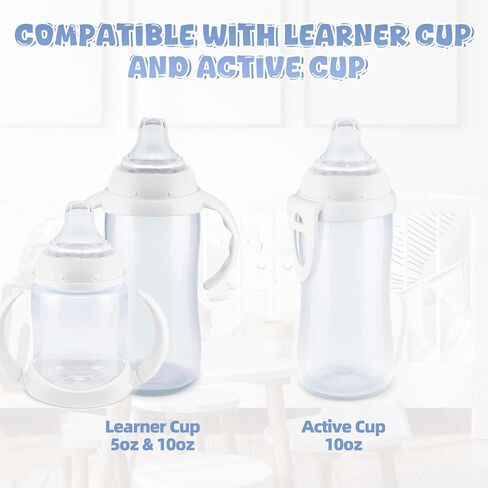 4/6 حزم استبدال Silicone Spout متوافق مع كوب متعلم NUK وكوب نشط ، ناعم الانتقال الناعم لأكواب sippy ، تسرب ، خالية من BPA ، سهلة التنظيف المتوسطة (4 عبوات) in Kuwait