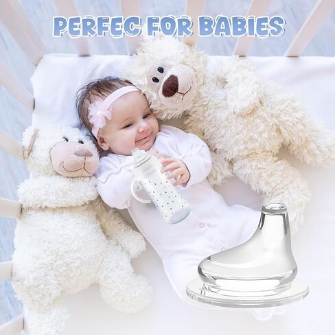4/6 حزم استبدال Silicone Spout متوافق مع كوب متعلم NUK وكوب نشط ، ناعم الانتقال الناعم لأكواب sippy ، تسرب ، خالية من BPA ، سهلة التنظيف المتوسطة (4 عبوات) in Kuwait