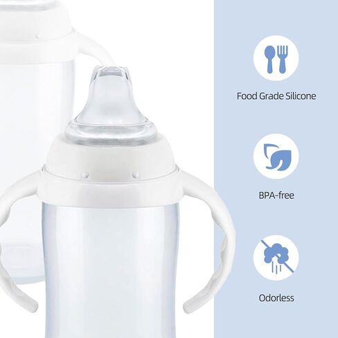 4/6 حزم استبدال Silicone Spout متوافق مع كوب متعلم NUK وكوب نشط ، ناعم الانتقال الناعم لأكواب sippy ، تسرب ، خالية من BPA ، سهلة التنظيف المتوسطة (4 عبوات) in Kuwait