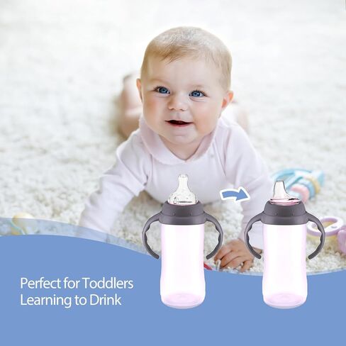 4/6 حزم استبدال Silicone Spout متوافق مع كوب متعلم NUK وكوب نشط ، ناعم الانتقال الناعم لأكواب sippy ، تسرب ، خالية من BPA ، سهلة التنظيف المتوسطة (4 عبوات) in Kuwait