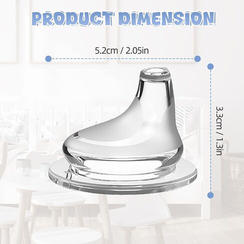 4/6 حزم استبدال Silicone Spout متوافق مع كوب متعلم NUK وكوب نشط ، ناعم الانتقال الناعم لأكواب sippy ، تسرب ، خالية من BPA ، سهلة التنظيف المتوسطة (4 عبوات) in Kuwait