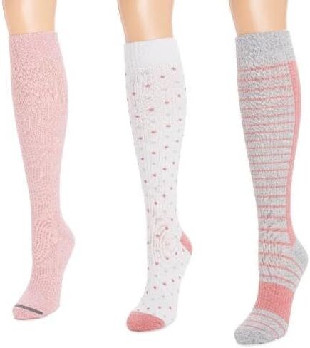 MUK LUKS Women's 6PK Cotton Rib Compression 13" Sock in Saudi Arabia