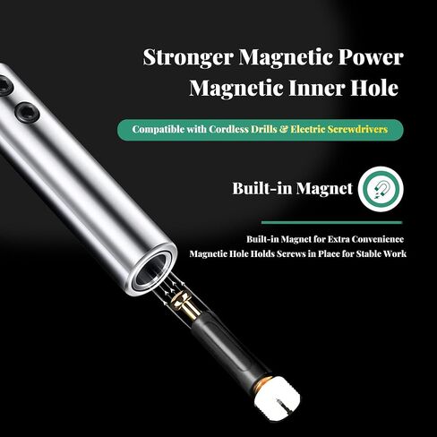 3-in-1 Magnetic Screw Guide for Woodworking – Extension Sleeve for Long Wood Screws – Compatible with All Bits – Ideal for DIY Furniture Assembly & Carpentry in Saudi Arabia