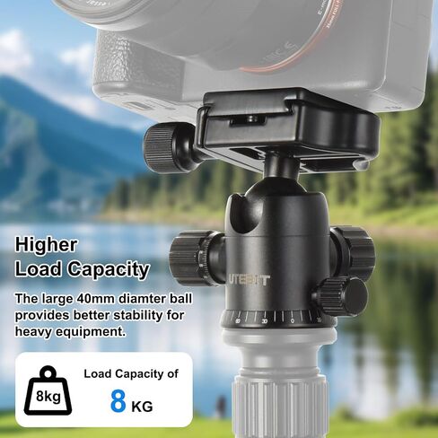 Utebit 40mm رأس كرات ترايبود معدني مع كاميرا سرعان ما تحول كرة الكاميرا 260 درجة. in Kuwait