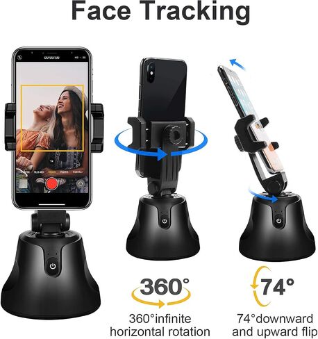 مثبت Gimbal لترايش تتبع الهواتف الذكية مع تتبع AI Tracking 360 التناوب التلقائي التلقائي على Vlog و YouTube و Tiktok وتسجيل الفيديو in Saudi Arabia