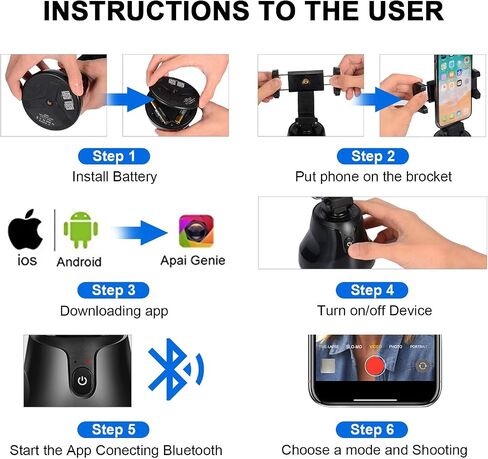 مثبت Gimbal لترايش تتبع الهواتف الذكية مع تتبع AI Tracking 360 التناوب التلقائي التلقائي على Vlog و YouTube و Tiktok وتسجيل الفيديو in Saudi Arabia