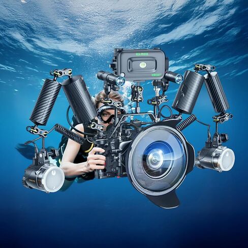 Sea frogs Carbon Fiber Float Arm D60mm, 12'', for Ultralight, Aquatic Arm, Buoyancy Provided 580g, Underwater Camera System Diving Tray Video Light/Strobe GA-8 in Saudi Arabia
