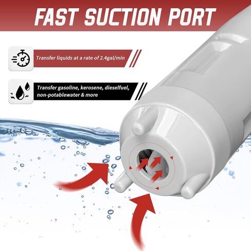 Battery Operated Liquid Transfer Pump - Electric Water Fuel Transfer Pump for Gasoline Diesel Oil, 2.4Gallons per Min, Battery Power Siphon Pump in Saudi Arabia