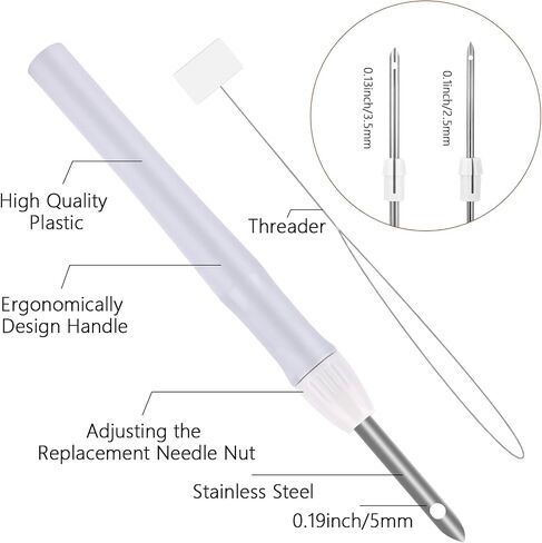 Pllieay Punch Needle, Wooden Punch Needle Tool, Adjustable Embroidery Punch Needle Tool for Punch Needle, DIY Craft Stitching in Saudi Arabia