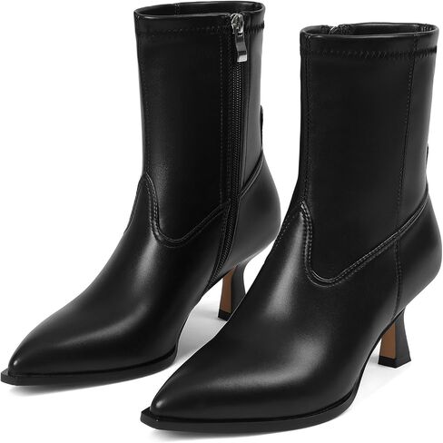 أحذية الكاحل فوميرا للنساء مدبب أخمص القدمين مكدسة كعب هريست in Kuwait