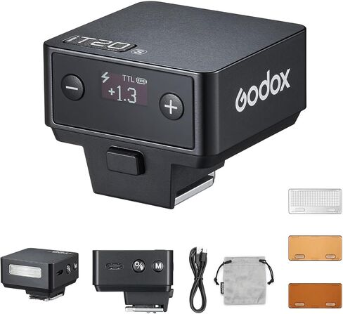 Godox IT20 S IT20S Mini Camera Flash for Sony, TTL Godox Flash,700+ Full Power,1.5s Recycle Time,USB-C Charging, with Magnetic Diffuser & Filter -Black in Saudi Arabia