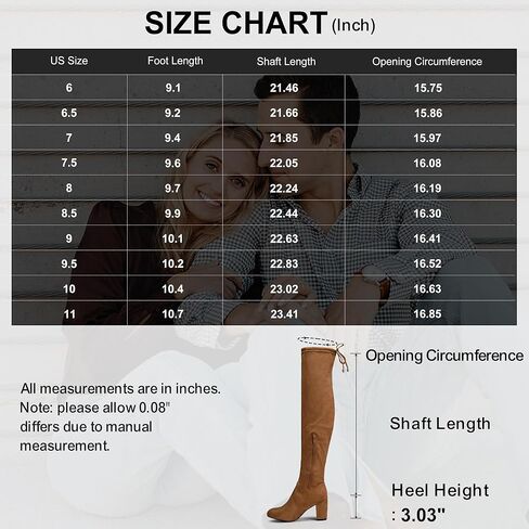 Vepose Women's Over The Knee High Boots Suede Thigh High Boot 3 Inch Chunky Heels Zipper Adjustable Opening Shoes in Kuwait