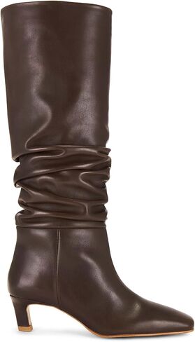 KysBloes Knee High Slouch Boots for Women Low Kitten Heel Long Boot Square Toe Fall Slouchy Boots Comfortable Fashion Shoes in Kuwait