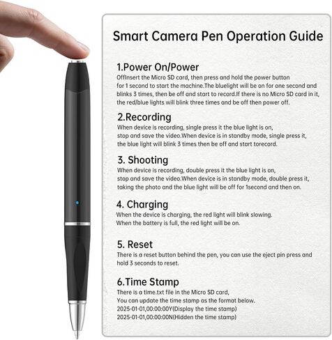 Hidden Camera Mini Camera HD 1080P Pen with 64GB SD Card, No WiFi Needed Small Cam in Saudi Arabia