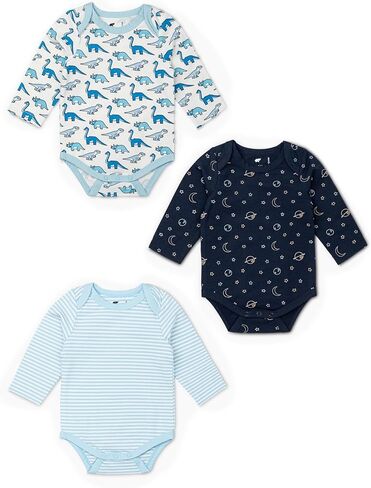 monica + andy Long Sleeve Jack & Jill Bodysuit, Organic Baby Clothes for Girls & Boys, For Preemie, Newborn & Infant in Saudi Arabia