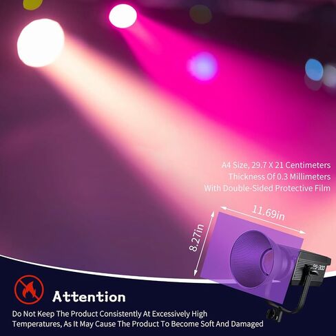 30 Pcs Halloween Light Gels Colored, Halloween Correction Gel Filter | Light Covers Transparent Film Plastic Sheets in Purple Brown and Orange, 11.7 x 8.3 in in Saudi Arabia