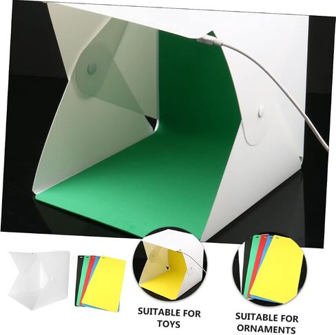 POPETPOP 1Set Mini Portable Dual Light Photography Studio Tent with Color Backgrounds Lighting Cube for Jewelry Accessories and Items in Saudi Arabia