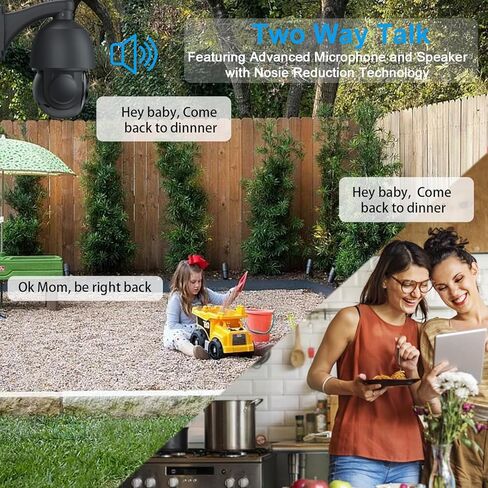 4K 30x Zoom Outdoor PTZ Security Poe IP Camera ، 8MP SPEED DOPE CAMERANCE مع الكشف البشري ، رؤية ليلية 390 قدمًا ، نقاشين ، فتحة بطاقة SD ， 24/7 تسجيل ، RTSP ONVIF متوافق in Kuwait