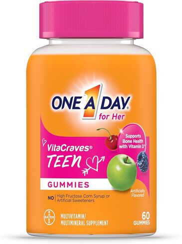 One A Day Teen for Her Multivitamin Gummies, Gummy Multivitamins with Vitamin A, C, D, E and Zinc for Immune Health Support, Physical Energy & more, 150 Count in Saudi Arabia