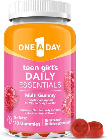 One A Day Teen for Her Multivitamin Gummies, Gummy Multivitamins with Vitamin A, C, D, E and Zinc for Immune Health Support, Physical Energy & more, 150 Count in Saudi Arabia
