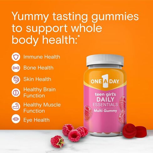 One A Day Teen for Her Multivitamin Gummies, Gummy Multivitamins with Vitamin A, C, D, E and Zinc for Immune Health Support, Physical Energy & more, 150 Count in Saudi Arabia