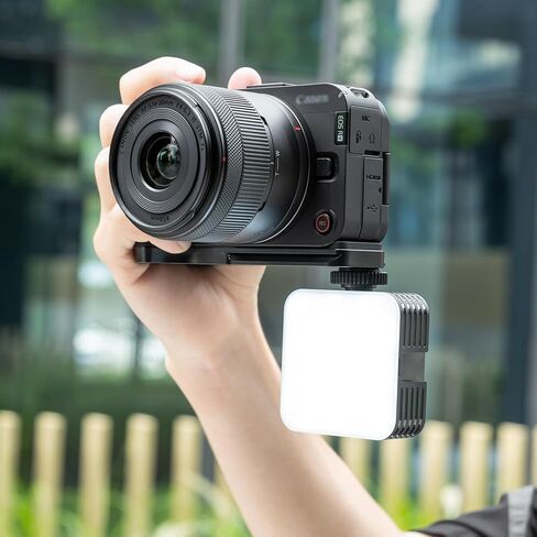 JJC Metal Hand Grip L Bracket for Canon EOS R50 V Camera(Not for R50), R50V Handgrip with Cold Shoe Mount, Silicone Handle, Anti-Slip Pad, Arca Swiss Quick Release Plate & 1/4"-20 Tripod Hole, Black in Saudi Arabia