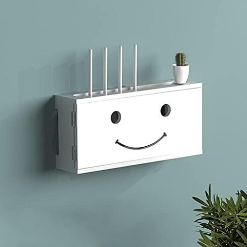 WIFI Router Storage Box Wall Roach Room Room Set Top Box Router Venches Router Organizer Socketing Suckering Wire Box in Saudi Arabia