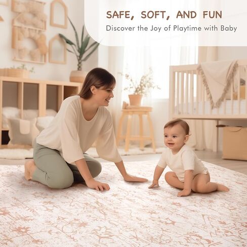 Extra Large Baby Play Mat - 4FT x 6FT Foam Puzzle Floor Mat for Kids & Toddlers (Persia Rhombic Pattern) in Kuwait