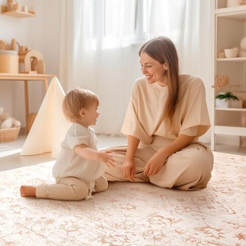 Extra Large Baby Play Mat - 4FT x 6FT Foam Puzzle Floor Mat for Kids & Toddlers (Persia Rhombic Pattern) in Kuwait