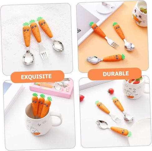 BESPORTBERMOBLE Stainless Steel Boy Girl Fork Spoon School Lunch Excesssories for Boys and Girls Silverware for High Cair Owher in Saudi Arabia