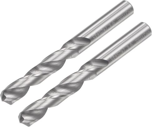 #US 2pcs 4.7mm C2/K20 Tungsten Straight Shank Spiral Flutes Twist Drill Bit in Saudi Arabia