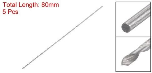 #US 5pcs 0.8mm Twist Drill Bits High-Speed Steel Extra Long Drill Bit 80mm in Saudi Arabia
