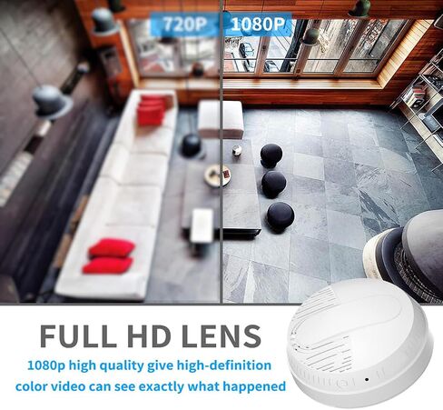 LIZVIE Hidden Camera Smoke Detector, WiFi & APP Remote Control, 10000mAh, SD Storage, Night Vision, Motion Detection 1080P HD Spy Camera, for Indoor Home Security. in Saudi Arabia