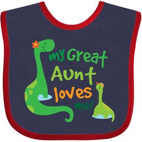 inktastic My Great Aunt Loves Me Baby Bib in Kuwait