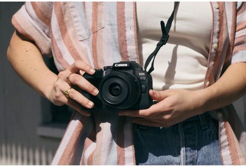 Canon EOS R10 Mirrorless Camera with RF-S 18-150mm Lens – 24.2MP APS-C Sensor, 4K 60p Video, Dual Pixel AF II, Compact Travel-Friendly Design (5331C016) + 64GB Card + LP-E17 Battery + Shoulder Bag in Kuwait