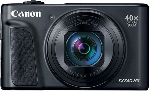 Canon Powershot SX740 HS Digital Camera (Black) + 64GB Memory + Stabilizing Grip + Software Pack +More (Value Bundle) (Renewed) in Saudi Arabia