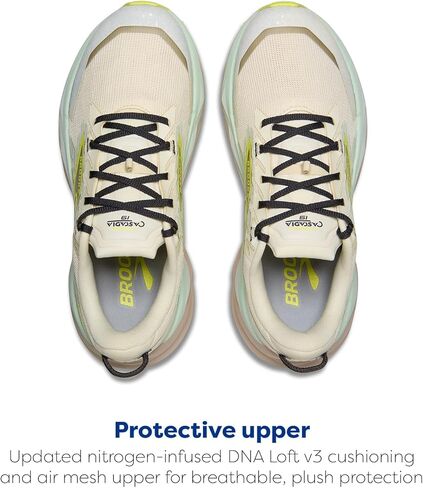 حذاء Brooks Women’s Cascadia 19 Mountain Trail Running - جوز الهند/الضباب الأزرق/الأبنوس - 9 عريض in Kuwait