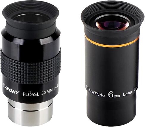 SVBONY SV131 Eyepiece 32mm 1.25 بوصة بوكس ​​بوكب باقة العيون مع 66 درجة زاوية عريضة HD 6MM in Saudi Arabia