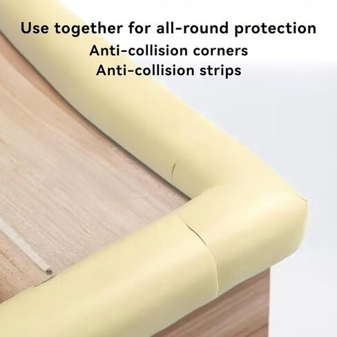 Edge Corner Protector Baby Proofing, Furniture Safety Bumper Guard, Heavy-Duty Soft NBR Rubber Foam, Safety Corner Covers Pre-Taped Rubber Foam (Large 16.7ft Edge 8 Corners) in Kuwait
