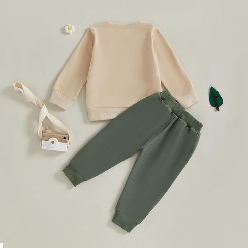 WZTYYDS Toddler Baby Boy Clothes Set Truck Letter Print Crew Neck Long Sleeve Sweatshirt Elastic Pants 2Pcs Fall Outfits in Saudi Arabia