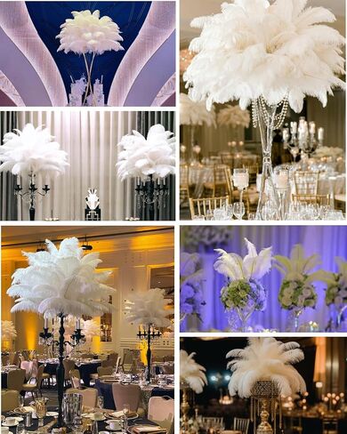 Shekyeon Purple 10-12inch 25-30cm Ostrich Feather Home Decoration DIY Craft Pack of 10 in Kuwait