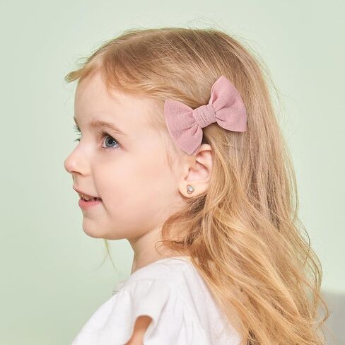 choicbaby 6 pcs مقاطع شعر الطفل 3 "نسيج فتاة الشعر أقواس Baby Barrettes مع مقاطع التمساح للأطفال الصغار الأطفال in Kuwait