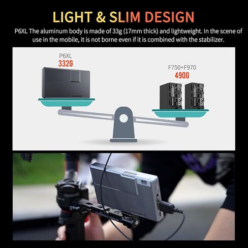 LoveWorld 6 بوصة شاشة الكاميرا بطارية مدمجة ، 1200NIT تسليط الضوء على شاشة اللمس شاشة الحقل DSLR مع الموجة 3D LUT HDR 4K HDMI الألومنيوم in Kuwait