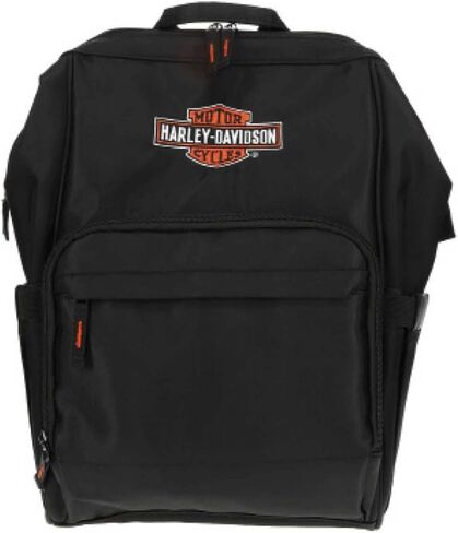Harley-Davidson Embroidered Bar & Shield Diaper Canvas Backpack - Black in Saudi Arabia