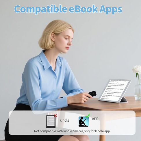 Remote Control Scrolling for tiktok, Camera Shutter Remote, Selfie Remote Control, Page Turner for Kindle app, Phone Zoom Remote, iOS, Android, iPad (Black) in Saudi Arabia