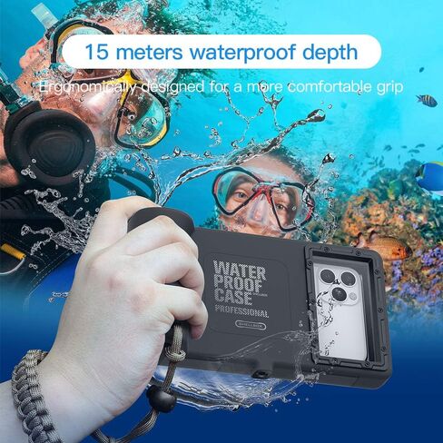 Apple Galaxy Underwater Case, Waterproof Housing Case for Apple and Galaxy, 50ft Diving Cover for Take Pics and Vedios, in Saudi Arabia