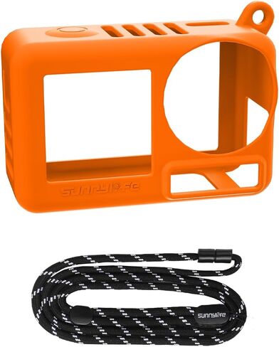 غطاء الحالة لـ DJI Osmo Action 5 Pro ، غطاء واقي من السيليكون الناعم ومرق الخدش (Orange) in Kuwait