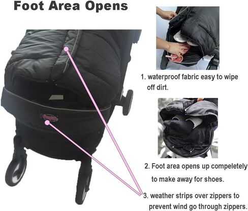 Cozy Toe Winter Tour Waterproof Sleep Sack for Toddlers,Universal Footmuff for Stroller,Multi-Functional Stroller Bunting Bag Blanket,6-36M Baby Use in Saudi Arabia