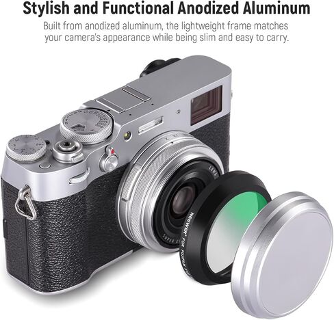 NEEWER UV Protection Filter for X100 Series Cameras, Multi Coated HD Optical Glass Build Lens Filter Accessory Compatible with Fujifilm X100 X100S X100F X100T X100V X100VI Camera (Black Frame) in Saudi Arabia