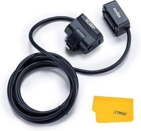 Godox EC200 II Extension Flash Head لـ Godox Ad200Pro II Flash ، 200W Extender مع 2M تمديد كابل ، حذاء بارد معدني ، ملحق فلاش الكاميرا المحمول ، للتصوير في الهواء الطلق/داخلي in Saudi Arabia